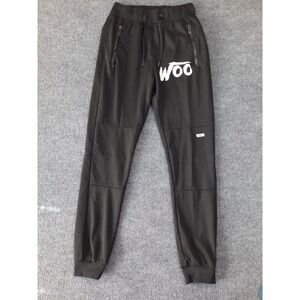 Riflessi WOO Jogger Pants Mens Small Black Tapered Track Sweatpants